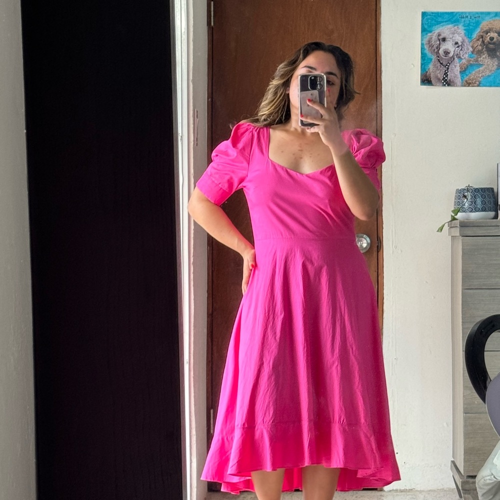 Midi Pink Dress 💕high low